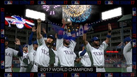 Mlb The Show 17 Texas Rangers World Series Celebration Youtube