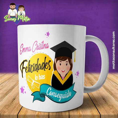 Diseños para sublimar tazas felicidades en tu grado Artofit