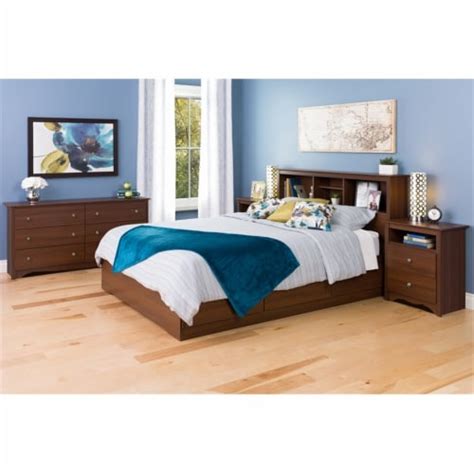 Prepac Monterey Full Queen Bookcase Headboard In Cherry Finish 1