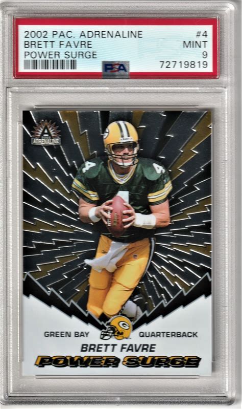 2002 Pacific Adrenaline Power Surge Brett Favre PSA 9 United Empire