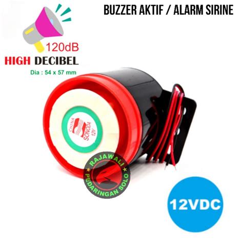 Jual BUZZER AKTIF 12V HIGH DECIBEL ALARM SIRINE ARDUINO Shopee Indonesia