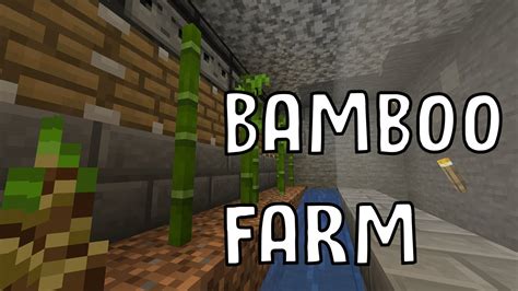 Minecraft Automatic Bamboo Farm Infinite Fuel Source