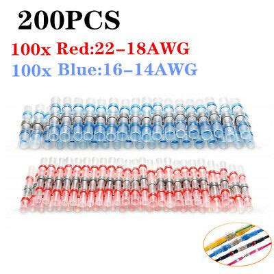 200PCS Sleeve Heat Shrink Waterproof Solder Butt Wire Tube Terminals