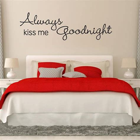 Always Kiss Me Goodnight Wall Decal Bedroom Wall Decal Etsy Wall