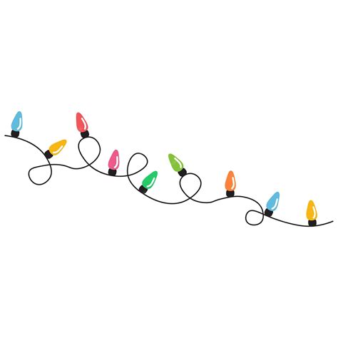 Premium Vector | Christmas lights string isolated on white background ...