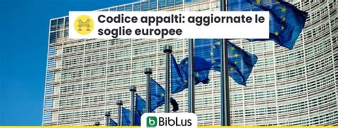 Soglie Comunitarie Appalti Biblus