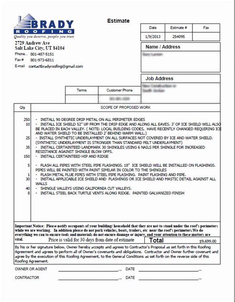 √ 25 Roofing Bid Proposal Template In 2020 Roofing Contract Contract