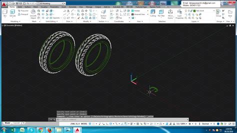 3d Modelling Tire In Autocad Youtube