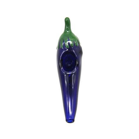 Eggplant Glass Hand Pipe Puffing Bird