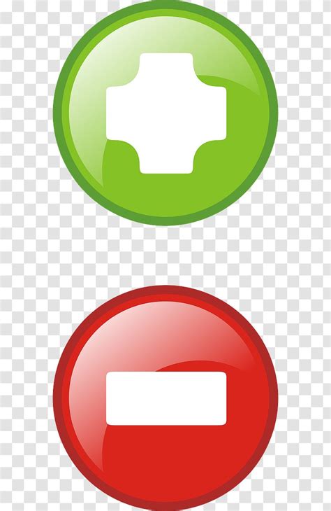 Button Meno Clip Art Plus And Minus Signs Transparent Png