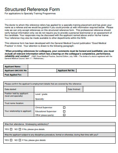 Free Reference Form Samples In Ms Word Google Docs Pages Pdf