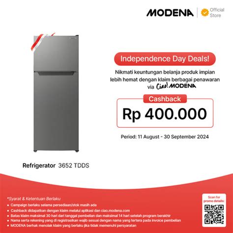 Promo Modena Refrigerator Rf Tdds Cicil X Kota Tangerang