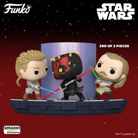 Funko Pop Deluxe Star Wars Duel Of The Fates Vinyl Qui Gon Jinn