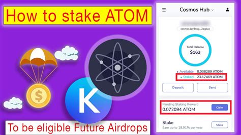 Cosmos Airdrops How To Stake Atom Using Keplr Wallet To Be Eligible