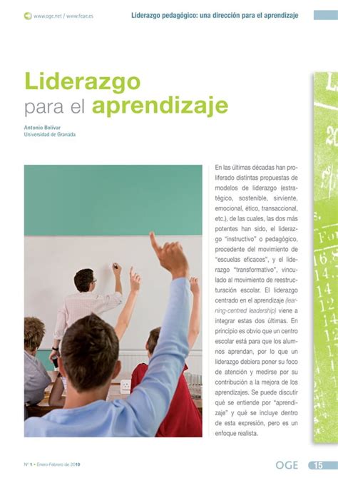 Liderazgo Para El Aprendizaje PDF