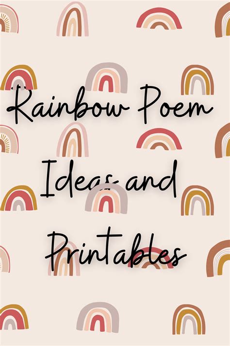 27 Rainbow Poem Ideas And Printable Stanzas Aestheticpoems