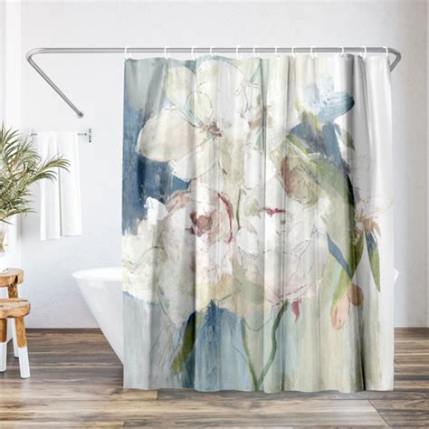 The Twillery Co® Floral Shower Curtain Blissful Peony By Pi Creative Art And Reviews Wayfair