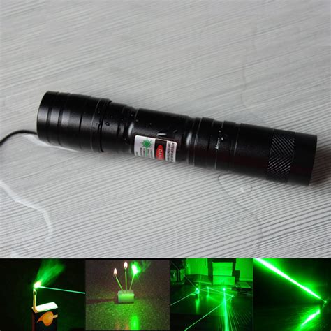 Powerful 1000mW Green 532nm Laser Pointer Burns Match Stuff Adjustable