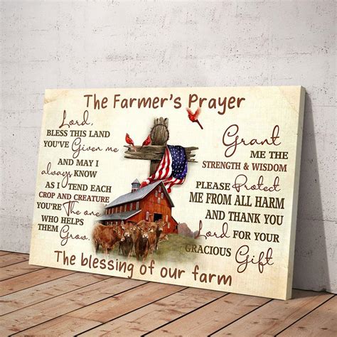 The Farmer S Prayer The Blessing Of Out Farm Matte Canvas The Daisy Shop