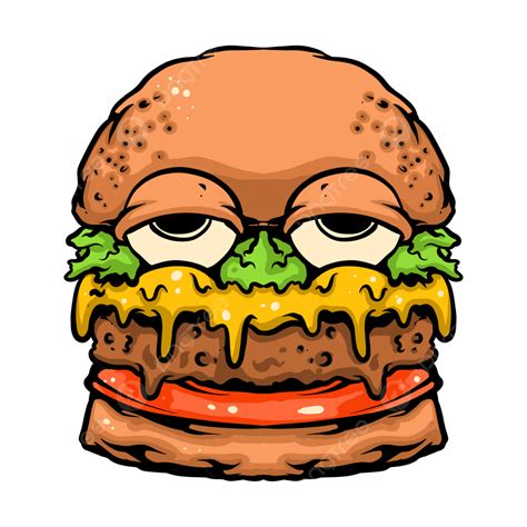 Zombie Patties Burgers Zombies Junk Food Png Transparent Clipart