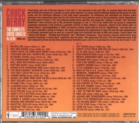 CHUCK BERRY COMPLETE Chess Singles As Bs 1955 61 Double CD UK Acrobat