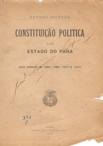 Constitui O Politica Do Estado Do Par Dos Annos De