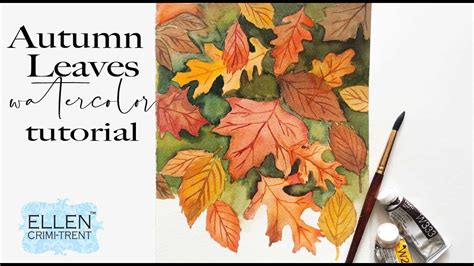 Autumn Leaves Watercolor Tutorial Youtube