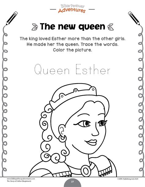 The Story Of Esther Activity Book For Beginners Pdf Worksheets Library