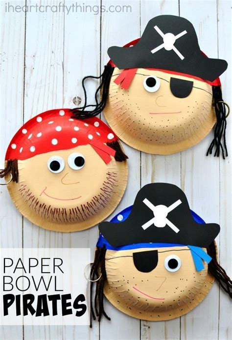 Cute Paper Bowl Pirate Craft Pirate Crafts Pirate Crafts Preschool