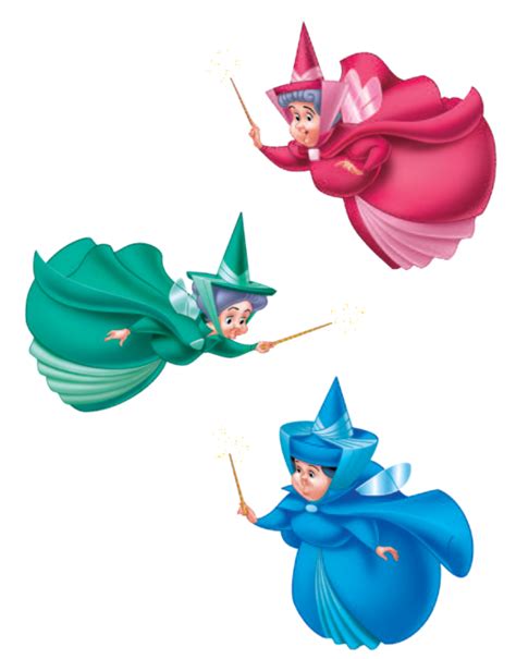 Flora Fauna And Merryweather Sleeping Beauty Fairies Disney