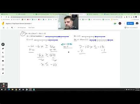 Algebra Final Exam Review Problem Youtube