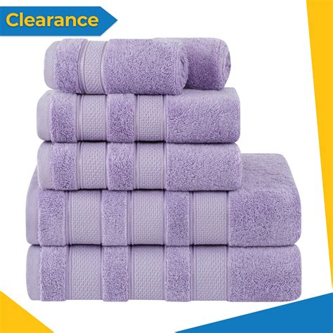 American Soft Linen Salem 6 Piece Bath Towel Set 100 Combed Cotton