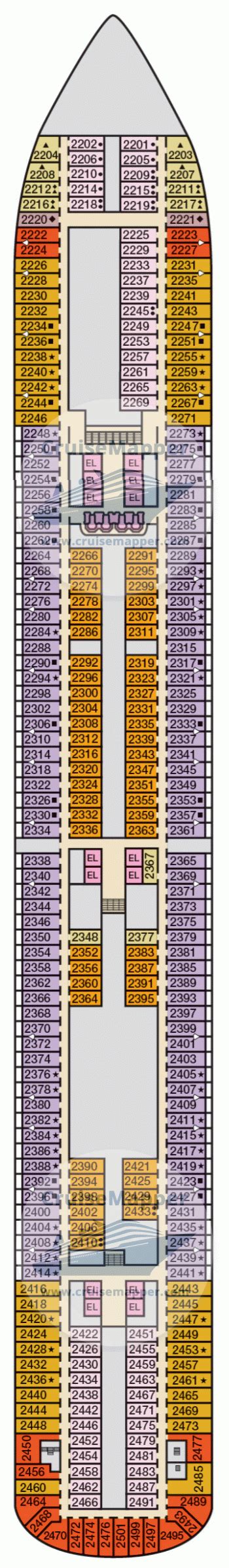 Carnival Dream deck 2 plan | CruiseMapper