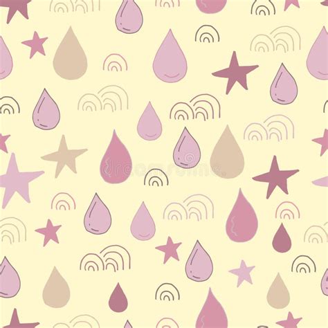 Pastel Raindrop Pattern Stock Illustrations Pastel Raindrop