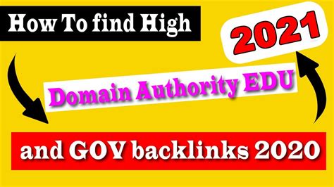 Best Method To Find High Da Edu And Gov Backlinks In Find High