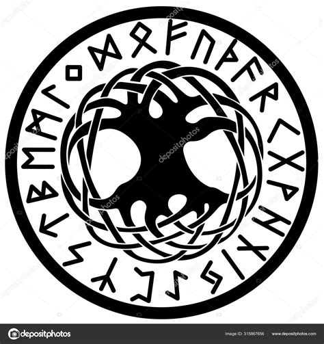 Yggdrasil Runic Symbols Stock Vector Image By Ttd