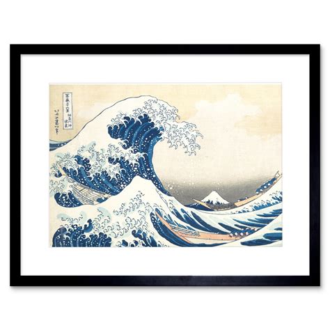 Hokusai Great Wave Off Kanagawa Framed Wall Art Print