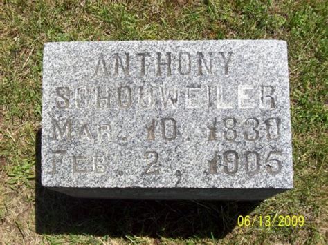 Anthony Schouweiler 1830 1905 Find A Grave Memorial