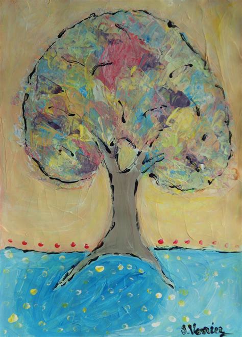 Arbre De Vie Peinture Par Sabrina Verrier Artmajeur