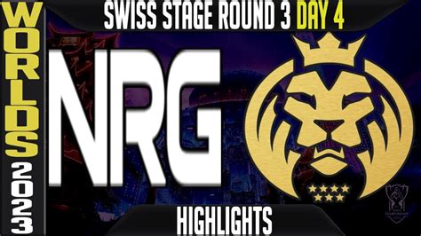 NRG Vs MAD Highlights Worlds 2023 Swiss Stage Day 4 Round 3 NRG Vs