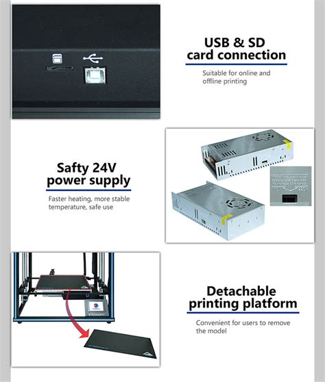 Tronxy X Sa Pro Imprimante D X X Mm Hotbed Rail De