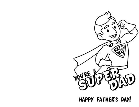 Printable Fathers Day Cards To Color