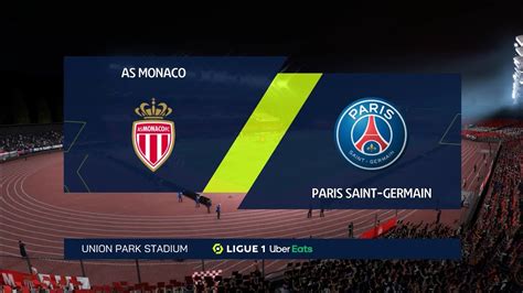 Fifa 22 As Monaco Vs Psg Ligue 1 France Full Match Gameplay Youtube