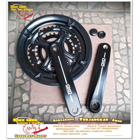 Jual Crank Oxo T Alloy Mm Hitam Gir Chainwheel Sepeda Mtb Bmx