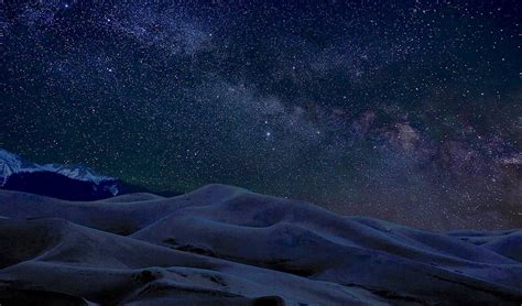 Night Sky Filled With The Stars Of The Milky Way At Great Sand