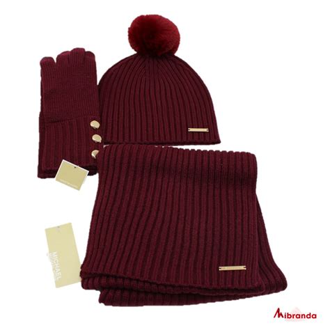 Bufanda Gorro Y Guantes Merlot De Michael Kors Mibranda