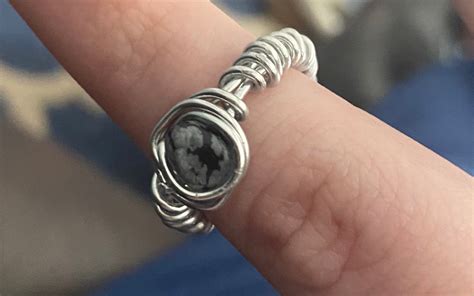 Anillo De Alambre De Plata De Piedras Preciosas Tama O Etsy