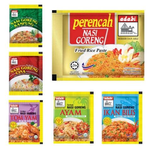 Adabi Fried Rice Paste 5 Flavors 17g Perencah Nasi Goreng Adabi