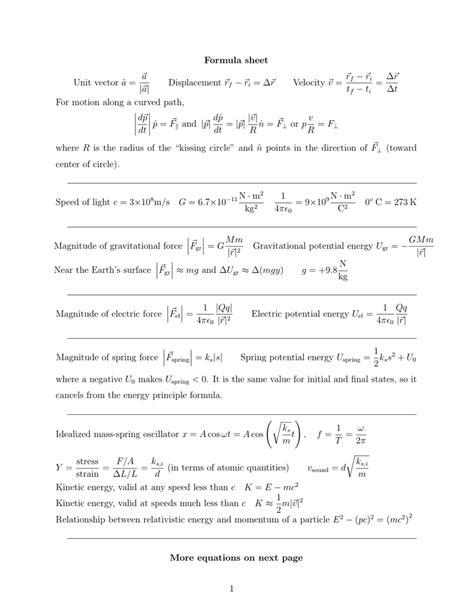 Vector Formula Sheet At Collection Of Vector Formula