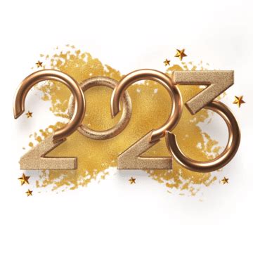 Happy New Year 2023 Elegant Golden Text